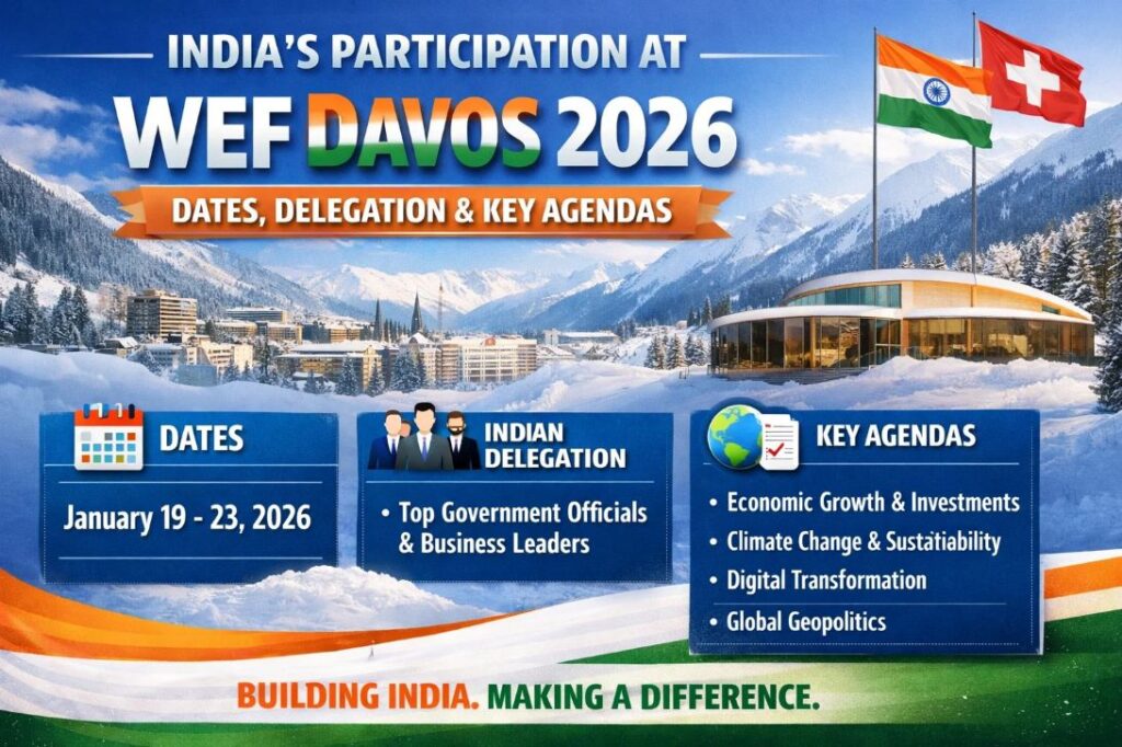 India’s Participation at WEF Davos 2026: Dates, Delegation, and Key Agendas